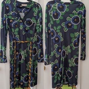 Tory Burch green/blue long sleeve dress
